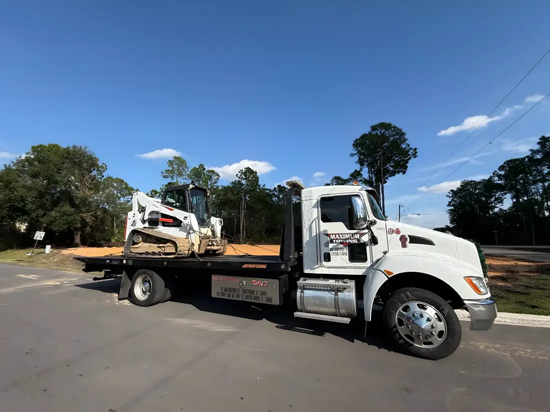 Skid steer ready for transport